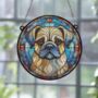 Puggle Stained Glass Effect Suncatcher, thumbnail 3 of 6