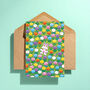 Cute Bunny Floral Greeting Card, thumbnail 3 of 3