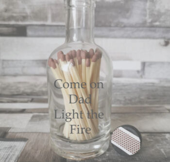 Personalised Glass Bottle With Matches, 2 of 5