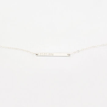 Personalised Bar 'Date' Necklace, 2 of 10