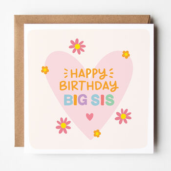 Happy Birthday Card For Sister/Sis/Big/Little/Sister In Law, 3 of 7