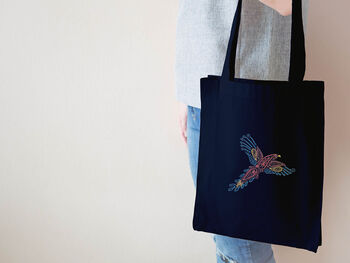 Parrot Tote Bag Embroidery Kit, 4 of 5