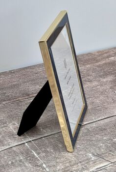 Isaac Jacobs Navy And Gold Tone Border Photo Frame, 3 of 3