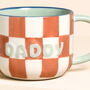 Ceramic Contrast Checkerboard Daddy Mug, thumbnail 2 of 5
