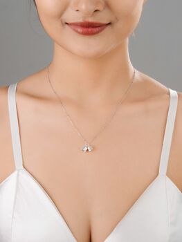 Sterling Silver 925 Lily Of The Valley Pendant Necklace, 7 of 12