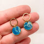 Circular Turquoise Stud Earrings 'Something Blue', thumbnail 9 of 10
