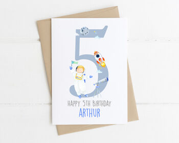 Personalised Children's Birthday Card Astronauts, 3 of 6