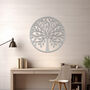 Modern Circular Metal Tree Wall Decor For Home Or Office, thumbnail 9 of 11