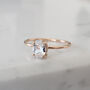 Sienna Solid 9ct Gold Oval White Sapphire Ring, thumbnail 9 of 10