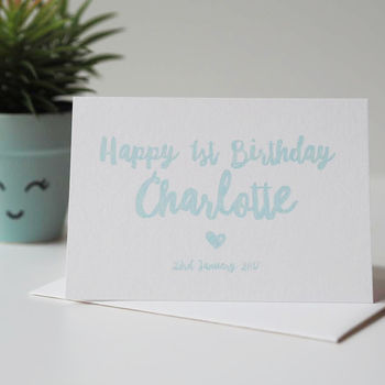 Happy 1st Birthday Personalised Card, 3 of 4