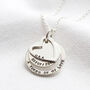 Personalised Sterling Silver Hearts And Hoops Necklace, thumbnail 3 of 8