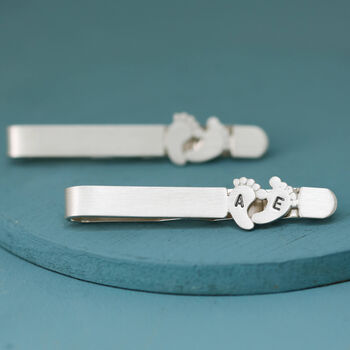 Personalised New Dad Tie Clip Sterling Silver, 3 of 7