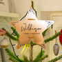 Personalised 'Family Christmas' Gold Star Tree Topper, thumbnail 2 of 5