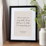 Lyric, Quote Or Vows Snippet Linen Anniversary Print, thumbnail 1 of 3
