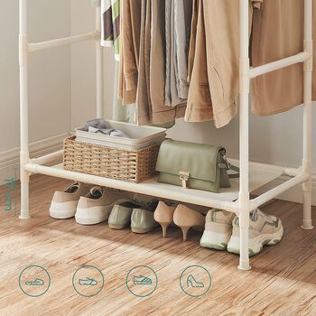 Clothes Rail Clothes Rack Drying Rail Metal Stand Shelf, 10 of 12