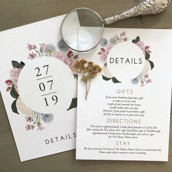 Hannah Florals | Botanical Wedding Invitation, 3 of 3