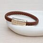 Personalised Woven Leather Usb Charger Tech Bracelet, thumbnail 6 of 12