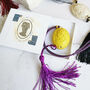 Hanging Cameo Decoration With Tassel In Jesmonite, thumbnail 6 of 8