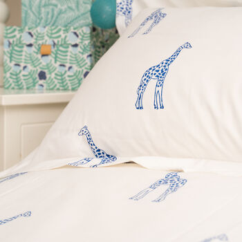 Blue Giraffe Bedding Set, 2 of 3