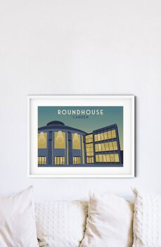 Roundhouse Camden London Travel Poster Art Print, 2 of 6