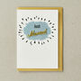 Just Married Embroidered Word Greeting Card, thumbnail 1 of 2