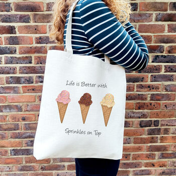 Life Is Better With Sprinkles Tote Bag | Beach Bag, 2 of 5