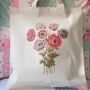 Anemone Flower Illustration Cotton Shopper Tote Bag, thumbnail 1 of 4