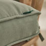Set Of Two Olive Green Seat Cushions With Ties, thumbnail 4 of 5