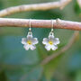 Yellow Primrose February Birth Flower Drop Earrings, thumbnail 1 of 5