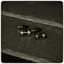 Personalised Gunmetal Dumbbell Cufflinks, thumbnail 2 of 10