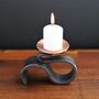 6th Anniversary Iron Fusion Scroll Candle Holder, thumbnail 4 of 8