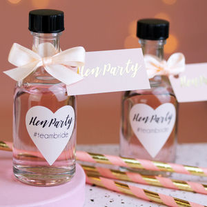 Hen Party Accessories And Gifts Notonthehighstreet Teambride Hen Party Mini Gin Bottles