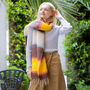 Hand Felted Chunky Colour Block Stripe Scarf, thumbnail 2 of 10