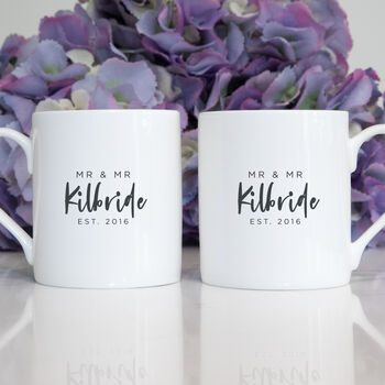 Wedding Anniversary China Mug Set, 3 of 6