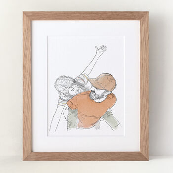 Watercolour Line Dad Portrait, 7 of 10
