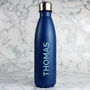 Personalised Bold Name Blue Metal Insulated Bottle, thumbnail 6 of 6