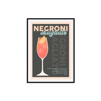 Negroni Sbagliato Cocktail Print, 5 of 10