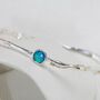 Handmade Organic Delicate Opal Bangle, thumbnail 3 of 7