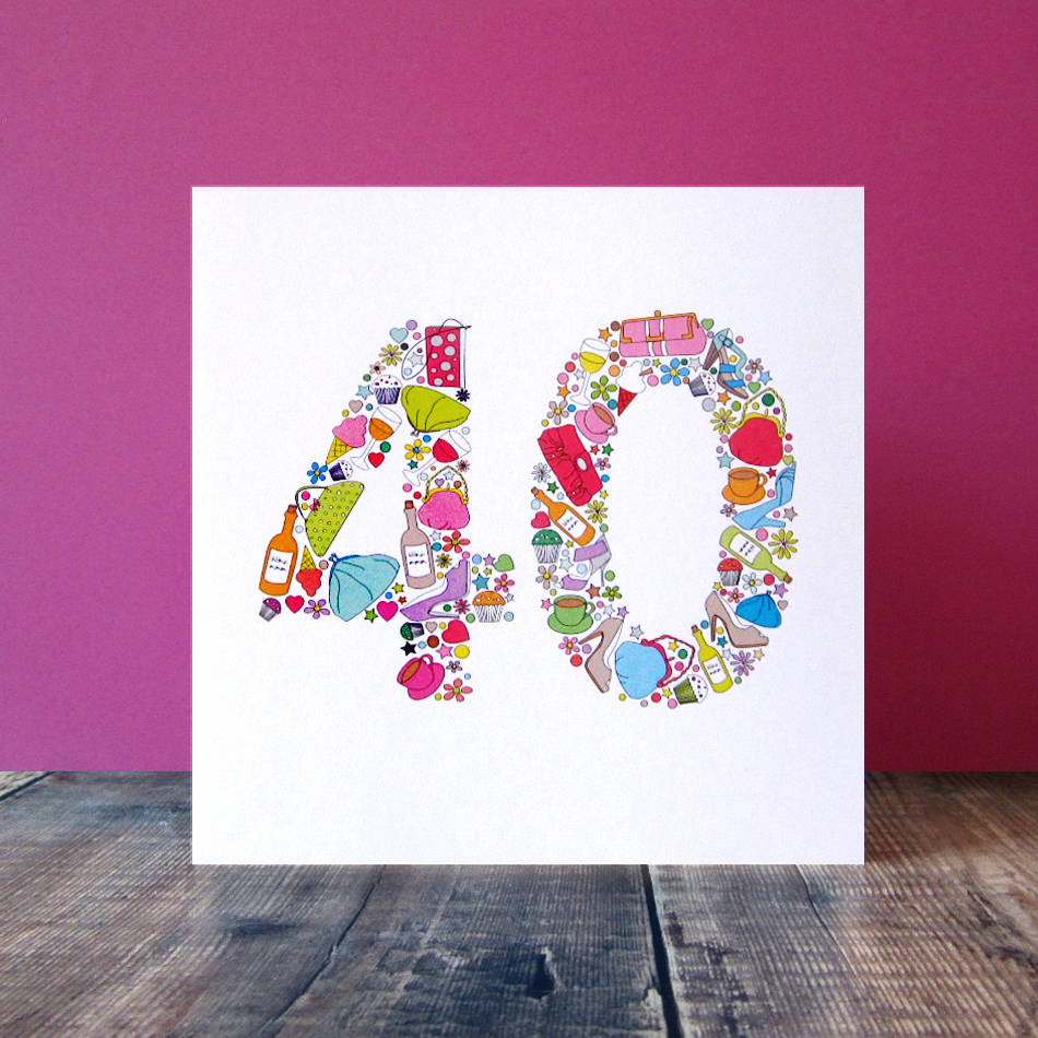 Girlie Things 40th Birthday Card By Mrs L Cards 