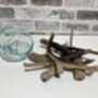 Medium Molten Glass Bowl On Driftwood Base, thumbnail 3 of 8