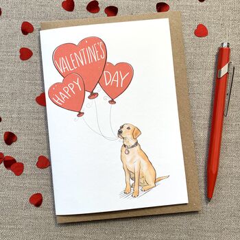 Personalised Labrador Happy Valentine's Card, 4 of 5