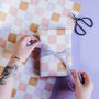 Pastel Check Gift Wrap – Colourful Wrapping Paper For Birthdays, Weddings, Anniversaries, Baby Showers And Christmas, thumbnail 1 of 7