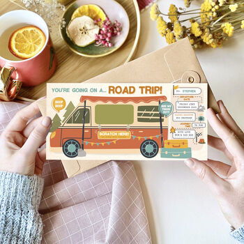 Road Trip Scratch Card Reveal Ticket, 3 of 6