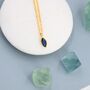 Extra Tiny Sapphire Blue Marquise Cz Necklace, thumbnail 7 of 12