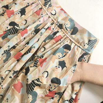 Beach Holiday Print Cotton Midi Skirt, 4 of 7