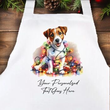 Personalised Jack Russell In Christmas Lights, 3 of 10