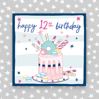 12th Birthday Card Cake Theme Boy/Girl, 2 of 2