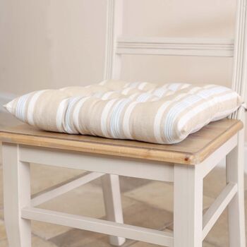 Millstone Blue Stripe Seat Pads, 3 of 3