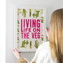 Living Life On The Veg Typography Print, thumbnail 3 of 6