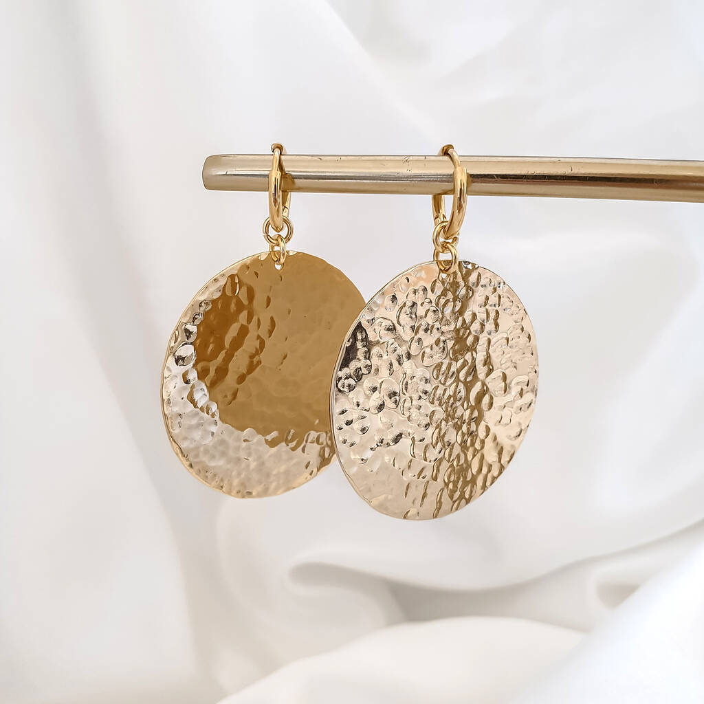 Large Hammered Statement Hoops By Misskukie